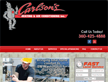 Tablet Screenshot of carlsonsheating.com